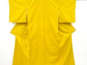 格子模様織出し米沢紬着物アンサンブル